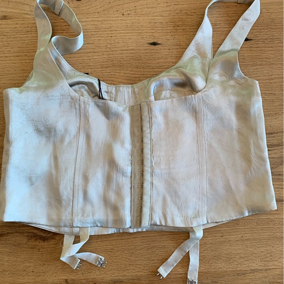 Zara Lingerie Bralette Corset Taupe Women’s Medium NWT - Picture 6 of 10